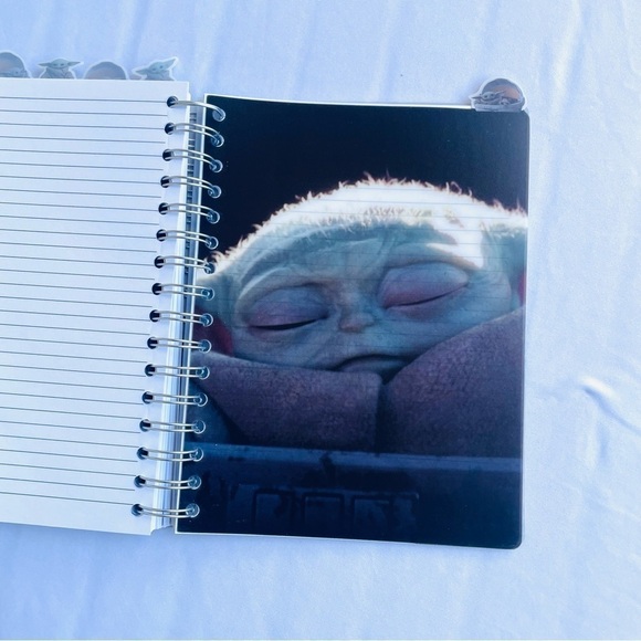 NWOT Star Wars The Mandalorian Baby Yoda - Spiral Journal Notebook w/ Bookmarks - Picture 12 of 16